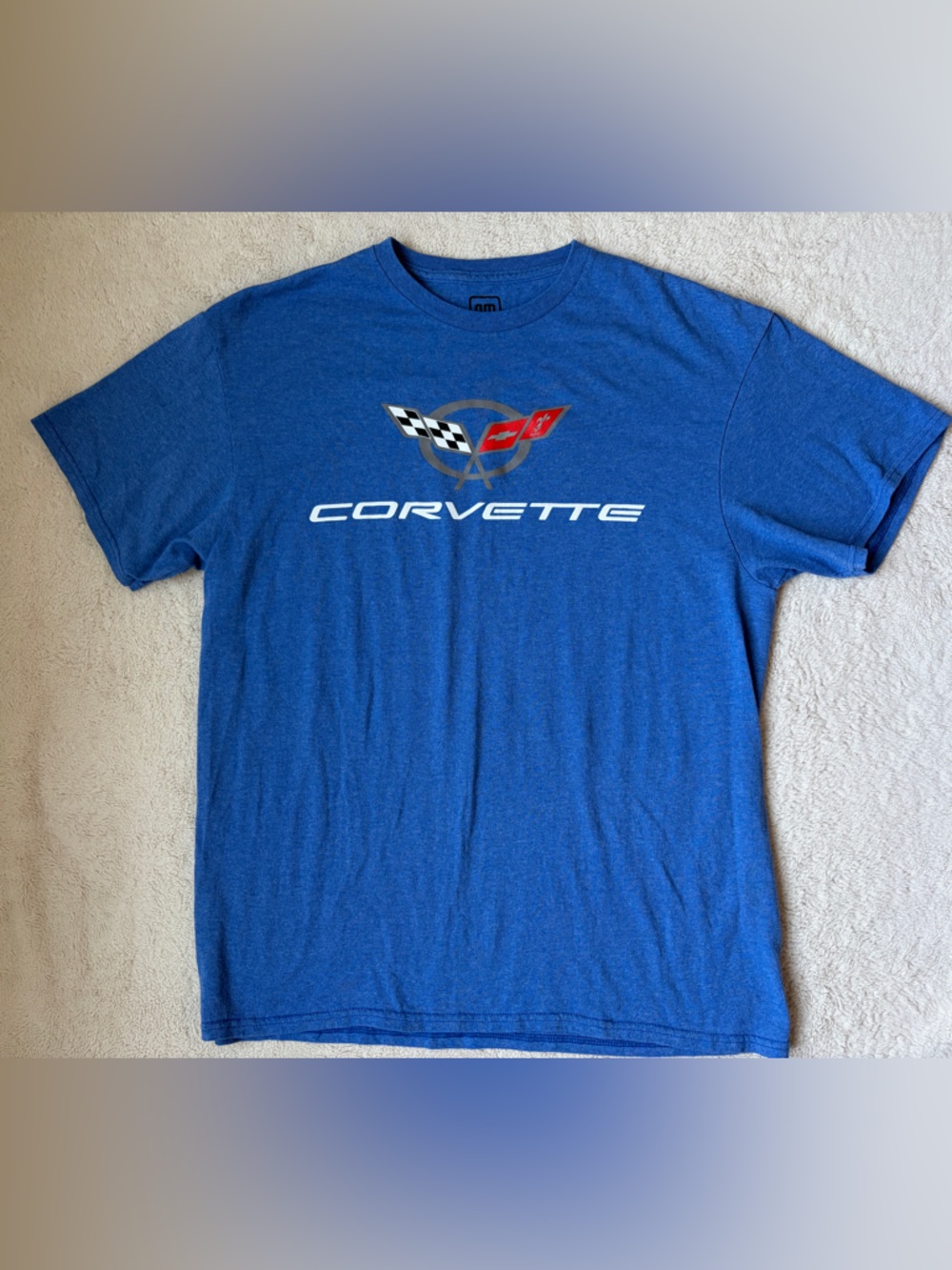 GM Corvette Blue T-Shirt Size Large